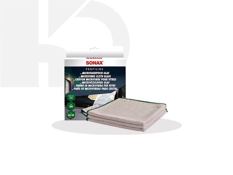  دستمال مخصوص شیشه 3 تایی سوناكس مدل Sonax Microfiber Cloth Glass 40x40 451541 