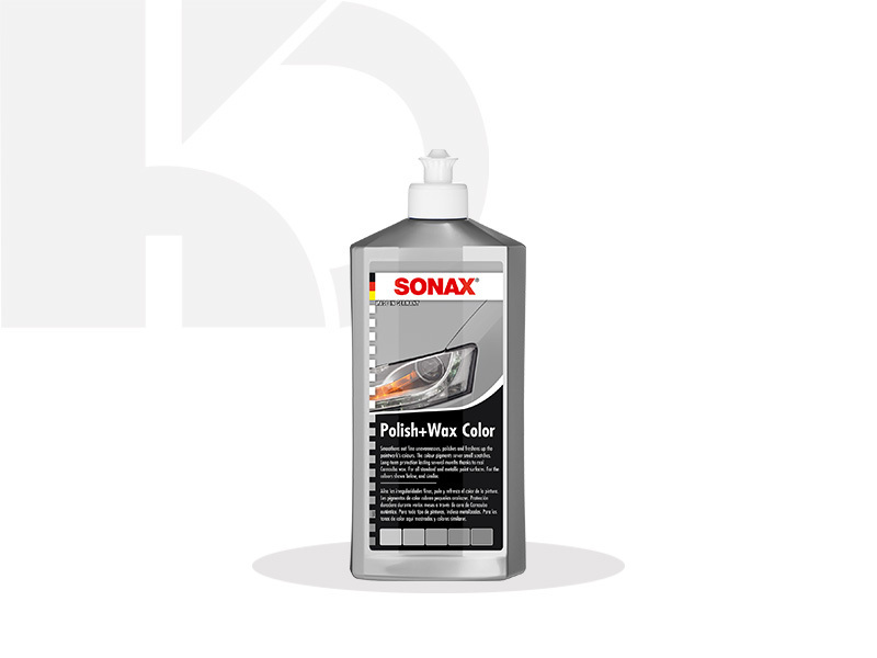  پولیش-واکس طوسی سوناکس Sonax Polish+Wax Color Gray 500ml 296300 