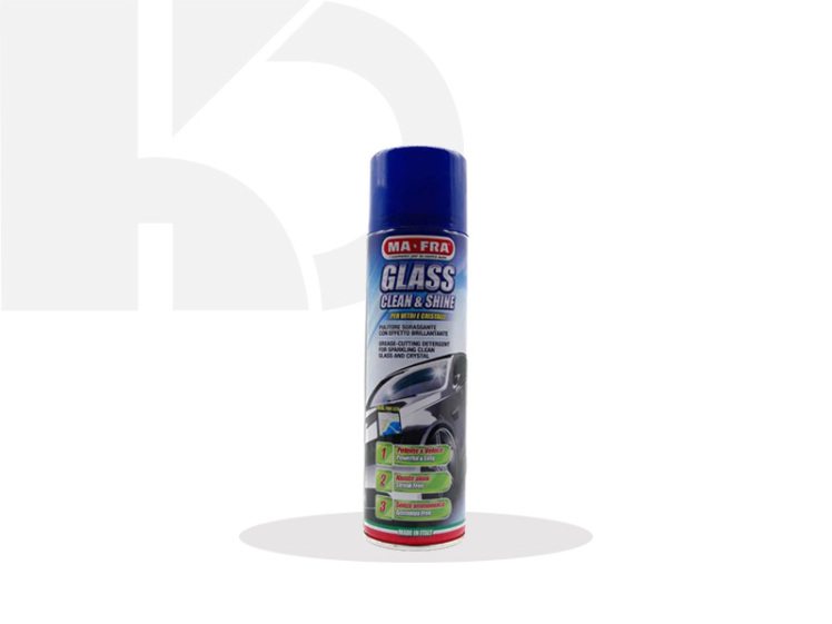 اسپری فومی تمیزکننده شیشه مفرا Mafra Glass Clean & Shine 500ml H0298