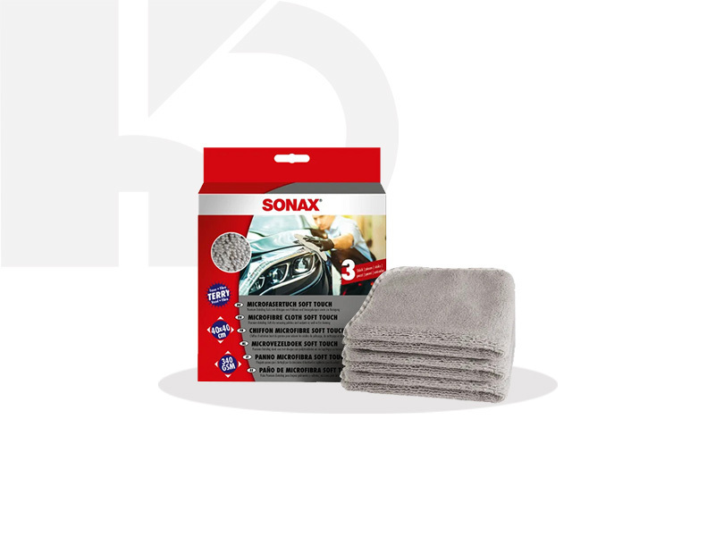  حوله مایكروفایبر 3 تایی سوناكس مدل Sonax Microfiber Cloth Soft Touch 40x40 451000 