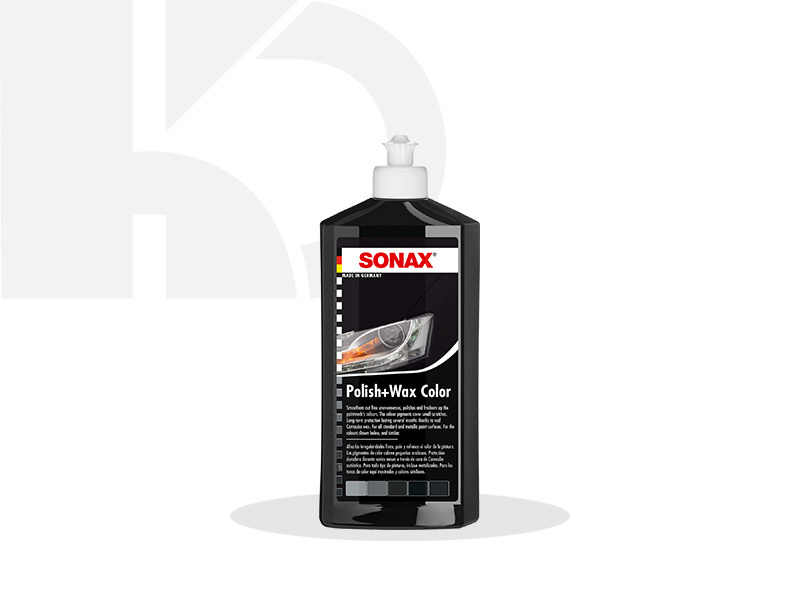  پولیش-واکس مشکی سوناکس Sonax Polish+Wax Color Black 500ml 296100 